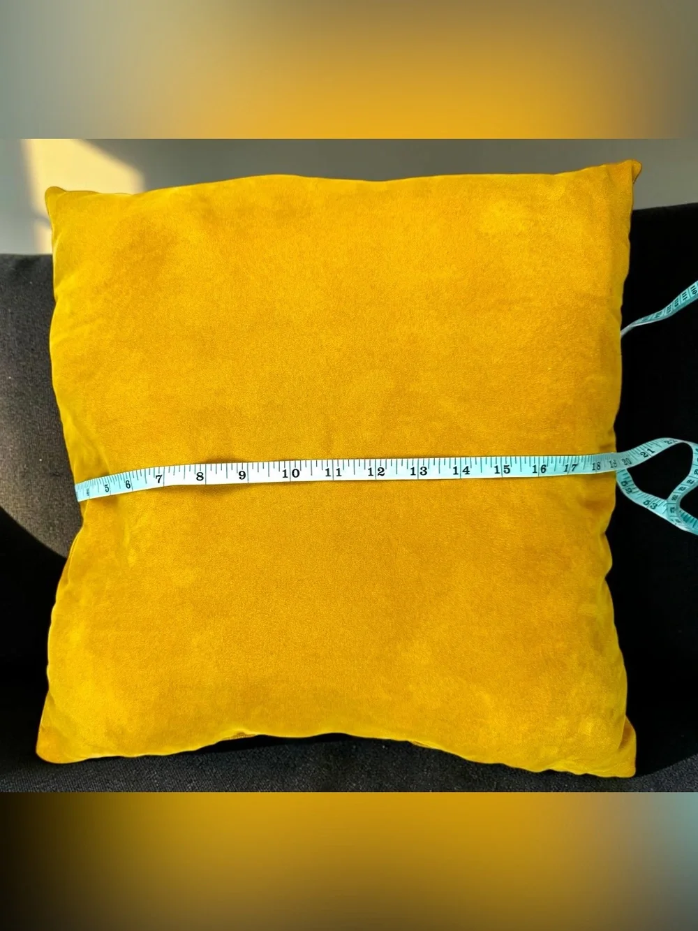 Pier 1 Imports Gold Chenille Velvet 18x18 Throw Pillows Set of 2 Mustard Yellow